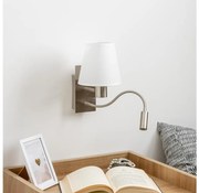 Lampă LED de perete Brilagi NUBILA 1xE27/25W/230V + LED/3W crom mat/alb