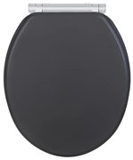 WENKO 25218100 - Capac WC MORRA, 35 x 42 cm, antracit/argintiu