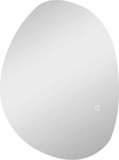 HOMCOM Oglindă de Baie LED cu Comutator Tactil Inteligent și  Intensitate Reglabilă, 80x5x60 cm, Argintiu | Aosom Romania