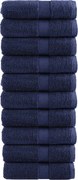 vidaXL Prosoape oaspeți premium, SOLUND 10buc. bleumarin 30x50cm 600gsm