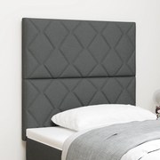 vidaXL Tăblie cap cu lumini cu bandă LED Ajustabil Gri 100 cm țesătură