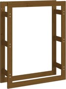 vidaXL Rastel lemne de foc, maro miere, 80x25x100 cm, lemn masiv pin