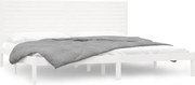 vidaXL Cadru de pat, alb, 200x200 cm, lemn masiv