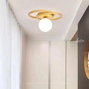 Lustra cu Sticlă 339-1 GD – Design Elegant, cu 1 Soclu E27