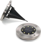 Set de lumini solare încorporate pentru grădină, 8 LED-uri,