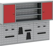 vidaXL Set dulap de unelte 6 pcs Roșu Oțel vopsit electrostatic