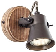 Brilliant - Aplică spot de perete SEED 1x GU10/5W/230V negru/maro