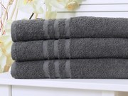 Prosop pentru copii LINEA 30x50 cm antracit, 100% bumbac