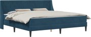 vidaXL Cadru de pat cu saltea cu saltea albastru 200 x 200 cm Catifea