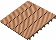 vidaXL Plăci pentru Deck 11 pcs Maro 30 x 30 cm Lemn compozit
