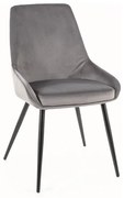 Scaun tapitat Cobe velvet gri Blu14