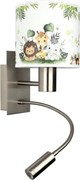 Brilagi - Lampă LED flexibilă BOBO 1xE27/25W/230V + LED/3W crom mat/alb/verde/junglă