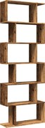 vidaXL Bibliotecă/separator 6 niveluri lemn vechi 70x24x193 cm lemn