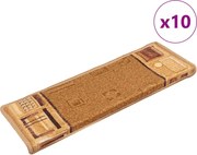 vidaXL Covorașe pentru scări autoadezive, 10 buc., bej, 65x21x4 cm