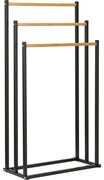 Suport metalic pentru prosoape Bambus 45 × 23 × 85cm, negru