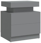 vidaXL Noptieră, gri, 45x35x52 cm, lemn prelucrat