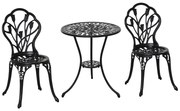 Outsunny Set de Gradina 3 Piese din Aluminiu, Set Exterior
