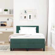 vidaXL Pat cu arcuri cu saltea Verde închis 120 x 200 cm Catifea