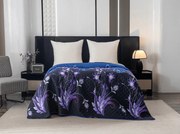 Cuvertura de pat VIOLET BUTTERFLY, albastru inchis Dimensiune: 170 x 210 cm
