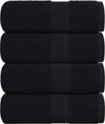 vidaXL Prosoape de oaspeți, FROGN, 4 buc., negru, 30x50 cm, 360 g/m²
