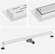 vidaXL Scurgere de duș 2 în 1 cu sifon 360° Argintiu 100 cm