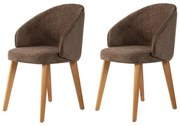 Set de scaune de sufragerie Bentley Brown and DarkOak, 2 buc.