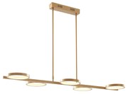 Lampă modernă cu pandantiv incluzând LED cu dimmer pe 3 trepte auriu cu 5 lumini - Vivé