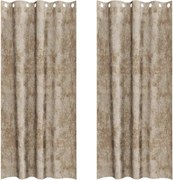 vidaXL Cortine din catifea 2 pcs Șampanie 225 x 140 cm Catifea