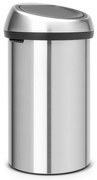 Coș de gunoi argintiu mat cu senzori de atingere din oțel 60 l Touch Bin – Brabantia