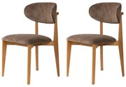 Set de scaune de sufragerie Lionte Brown and DarkOak, 2 buc.