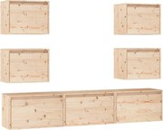 vidaXL Comode TV, 7 buc., lemn masiv de pin