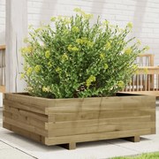 vidaXL Jardinieră de grădină, 70x70x26,5 cm, lemn de pin impregnat