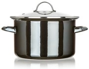 Banquet Oală emailată METALLIC Black 24 cm, 3,7 l,cu capac, 24 cm