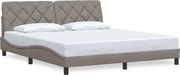 vidaXL Cadru de pat fără saltea, gri taupe, 180x200 cm, textil