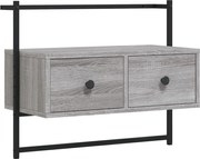 vidaXL Dulap TV montat pe perete, gri sonoma, 60,5x30x51 cm, lemn