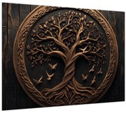 Tablou – Arborele vieții din lemn (70x50 cm)