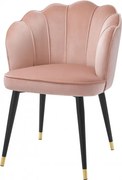 Scaun elegant design LUX Bristol catifea roz deschis 113542 HZ