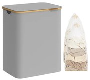 Coș de rufe din plastic, gri