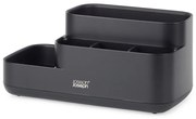 Organizator pentru baie Joseph Joseph EasyStore 70600, 24.9x12 cm, Baza antiderapanta, Fara BPA, Negru