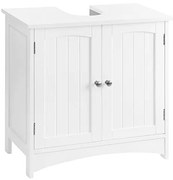 Dulap de depozitare pentru chiuveta, Vasagle, 2 usi, Alb, 60 x 30 x 60 cm