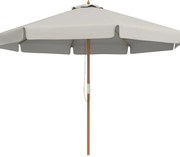 Outsunny Umbrelă de Grădină cu Corzi, Deschidere Reglabilă și Orificii de Ventilație, Ø325x250 cm, Gri | Aosom Romania