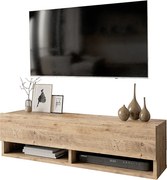 Comoda TV suspendata Rosca, culoare stejar, 100 x 31.5 x 29.5 cm