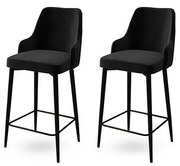 Set de scaune de bar Enox Black, 2 buc., 2 buc.