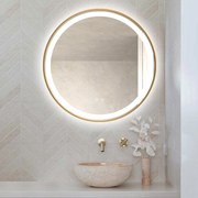 Oglinda led, Rotunda, 70cm, Rama Rose Gold, Esn06