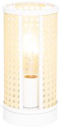 Lampă de masă orientală albă cu ratan 12 cm - Akira