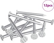 vidaXL Cuie pentru Lemn 12 pcs Argintiu Ø 3 x 15 mm Metal