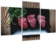 Tablou cu carne pe farfurie (90x60 cm)