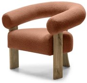 Fotoliu design maro KOKEI, stejar