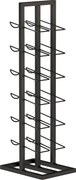 HOMCOM Suport din Metal, 12 Sticle, de Podea, Negru | Aosom Romania
