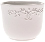Husă ceramică pentru ghiveci Ramillete albă, 12 x10 cm